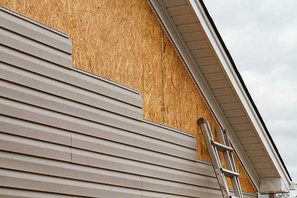 Professional Emergency Siding Repair technician working in Polkton, NC